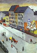 August Macke Our Street in Gray Germany oil painting artist